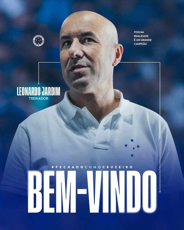 Leonardo Jardim é o novo técnico do Cruzeiro. 