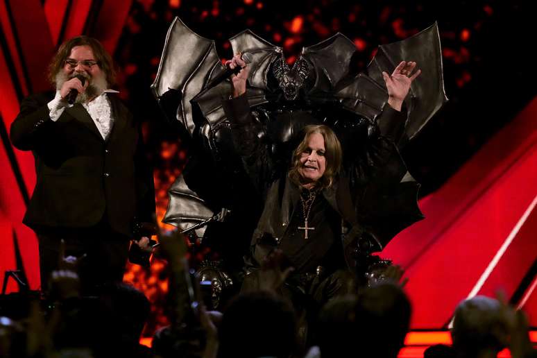 Jack Black e Ozzy Osbourne no Rock and Roll Hall of Fame 