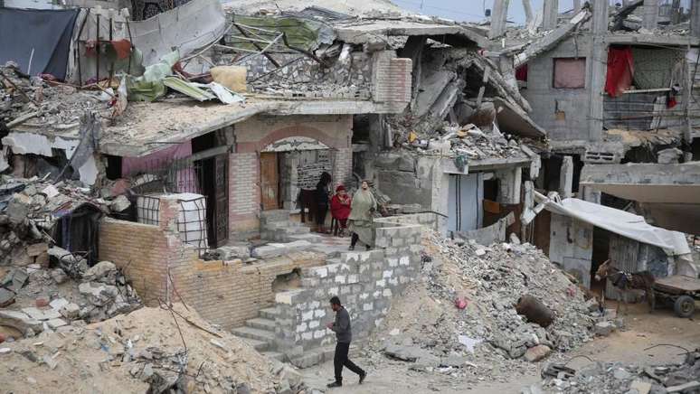 As Nações Unidas estimam que cerca de dois terços das edificações da Faixa de Gaza foram destruídas ou danificadas