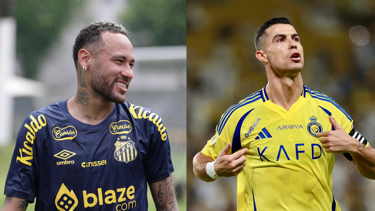Em 2025, Neymar volta ao Santos e Cristiano Ronaldo segue no Al-Nassr da Arábia Saudita