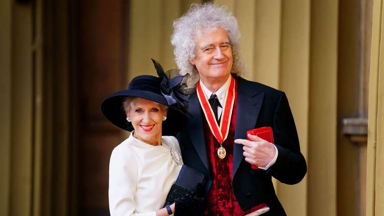 Brian May e a esposa, Anita Dobson -