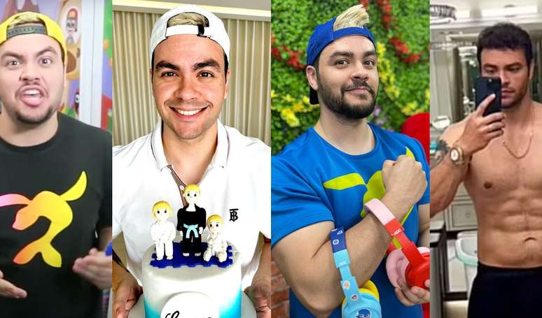 Antes e depois de Luccas Neto: veja como o ator mudou seu corpo e definiu seus músculos.