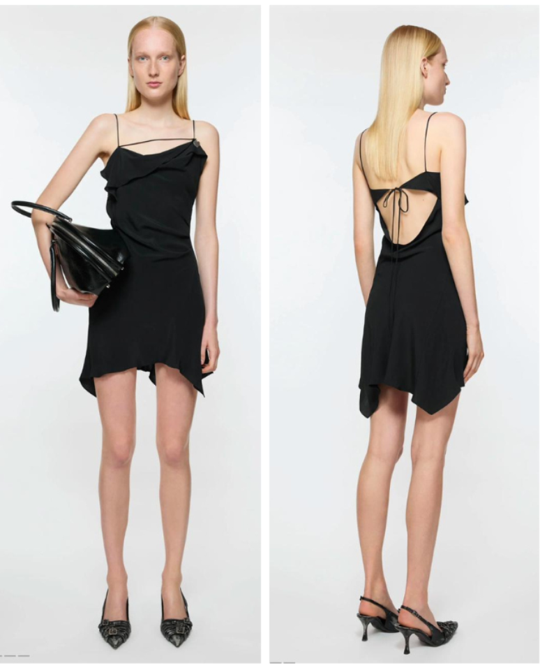 Vestido de al&ccedil;a da Acne Studio 