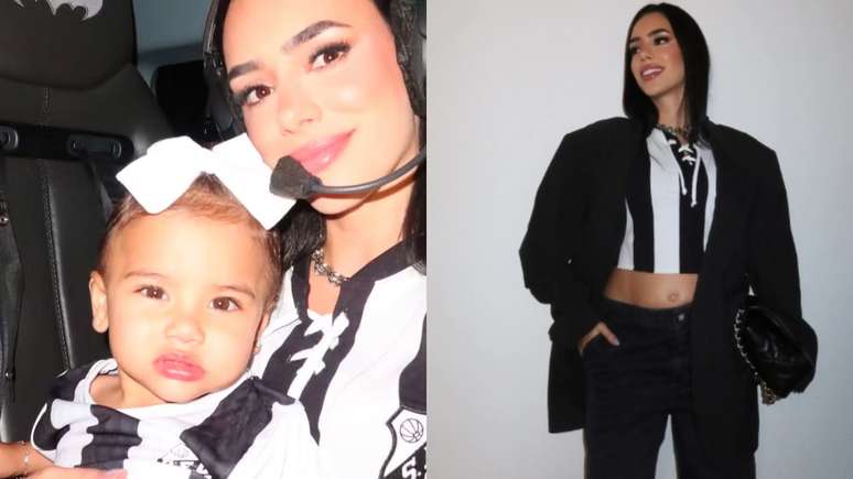 Bruna e Mavie com looks combinados