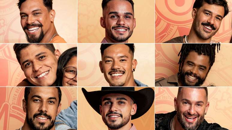 Montagem de fotos dos brothers do BBB 25