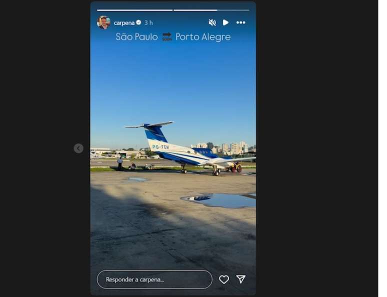 Advogado postou imagens antes de avião cair