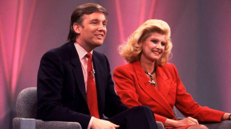 Donald e Ivana Trump no Oprah Winfrey Show, em abril de 1988