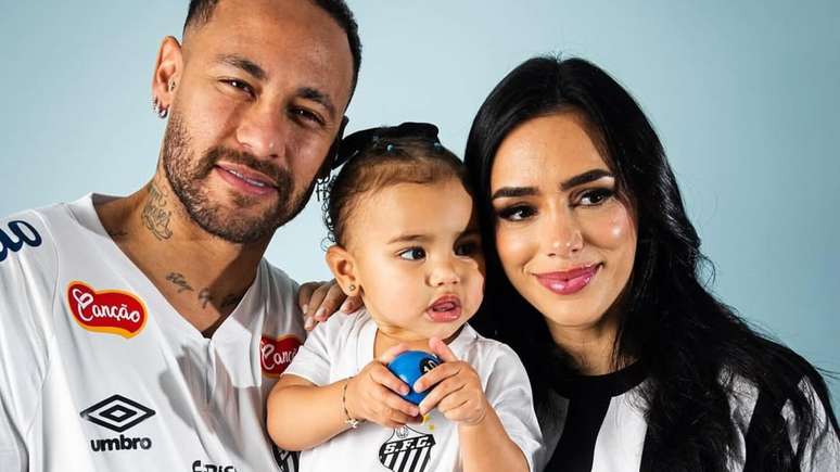 Neymar e Bruna Biancardi com filha, Mavie