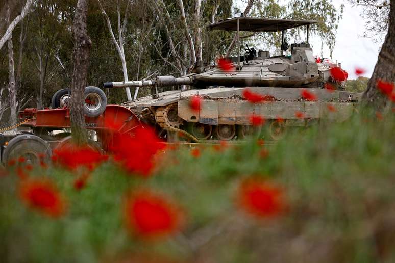 Tanque israelense em Gaza 