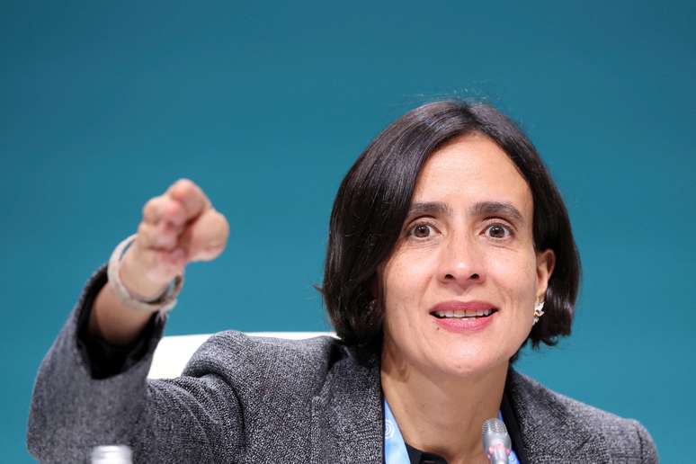 Ministra do Meio Ambiente da Col&ocirc;mbia, Susana Muhamad, durante coletiva de imprensa na COP29, em Baku, no Azerbaij&atilde;o 21/11/2024 
