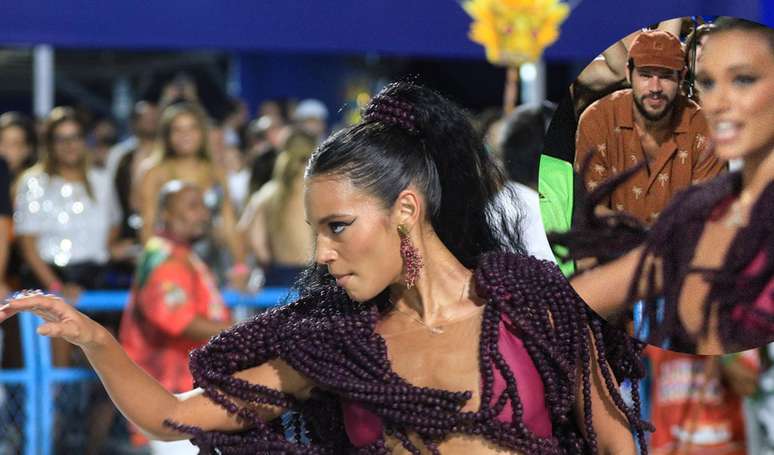 Tá ficando sério? José Loreto 'baba' ao ver samba no pé de Alane Dias em ensaio técnico da Grande Rio na Sapucaí. Fotos!.