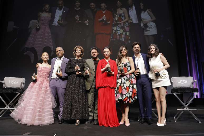 As artistas receberam o Prêmio Virtuosos no Festival de Cinema de Santa Bárbara