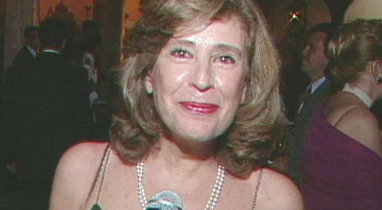 A empresária Nonô Saad, em participação no antigo programa 'Flash', da Band