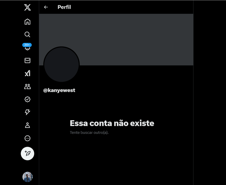 Perfil de Kanye West no X é desativado