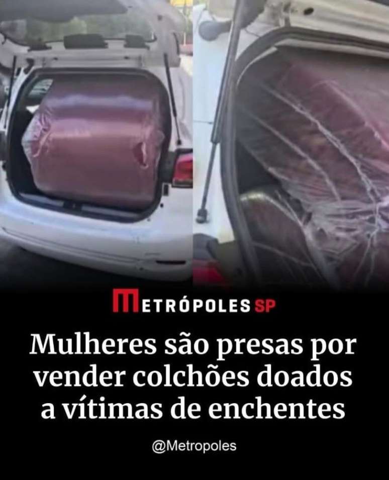 Notícia da venda de colchões doados foi para a imprensa e gerou intenso debate nos grupos de moradores da várzea do Tietê.