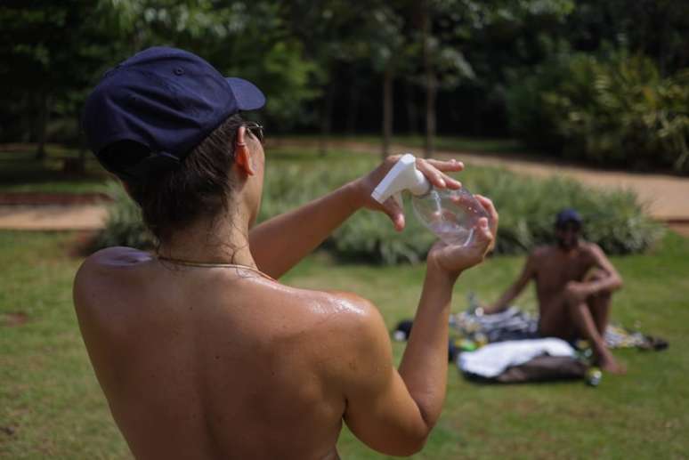 Registro de dia de calor na cidade de São Paulo.