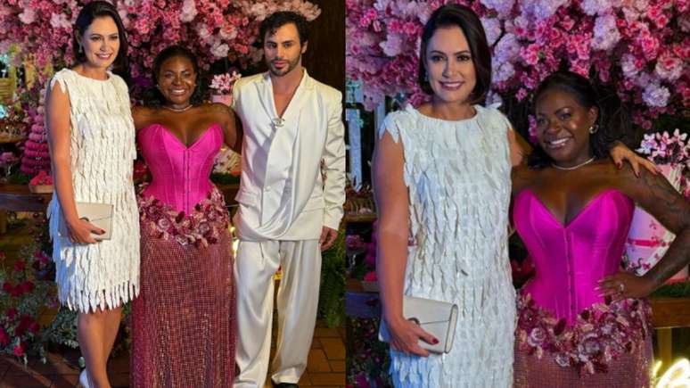 Michelle, Jojo e Augustin em festa