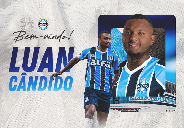 Luan Cândido é anunciado no Grêmio. 
