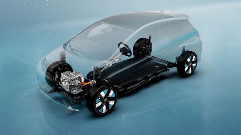 Plataforma do BYD Dolphin elétrico, que será fabricado no Brasil