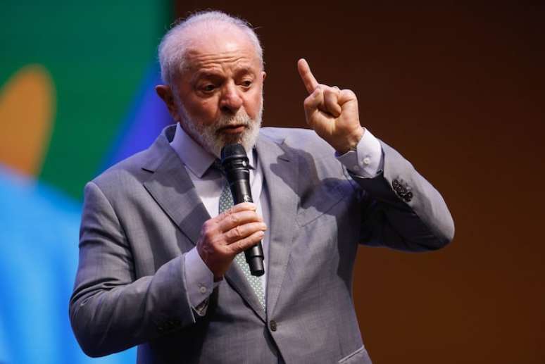 Presidente da República Luiz Inacio da Silva (PT) durante a cerimônia para a cerimônia do compromisso do National Seal Award com a alfabetização