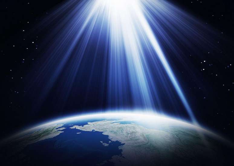 Raios de luz no planeta