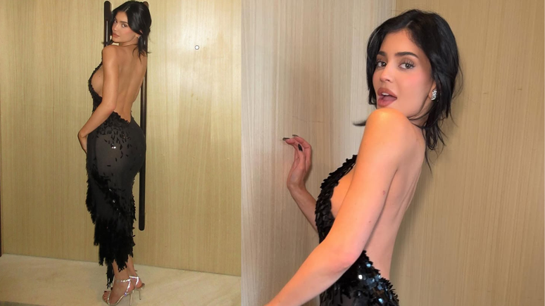 Kylie Jenner com seu vestido John Galliano de 1995