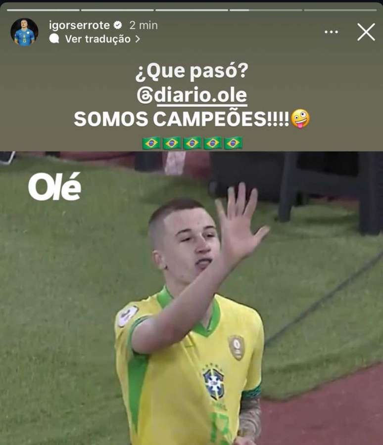 Igor Serrote provocando jornal argentino –