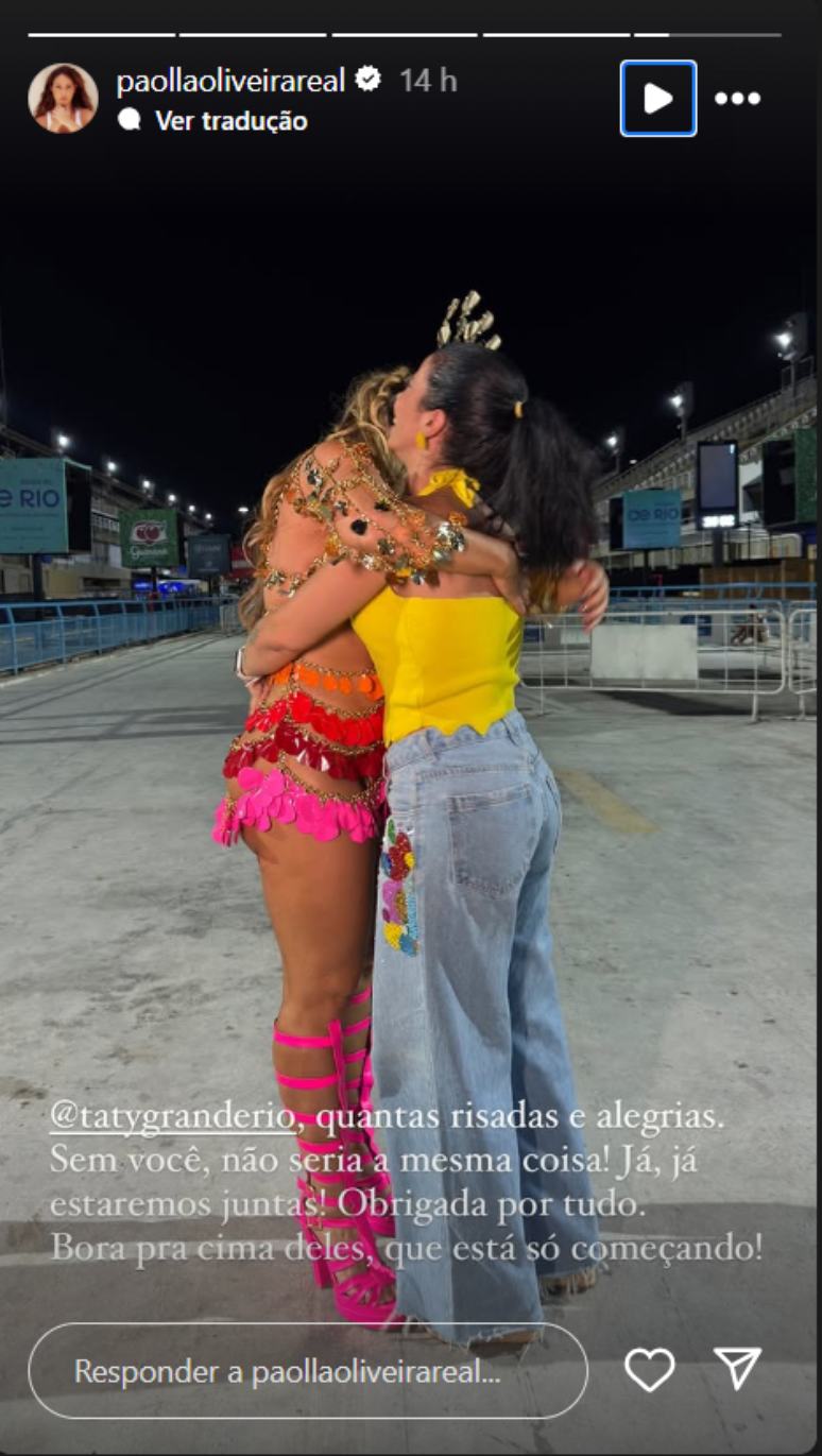 Paolla se despede de Tatiane 