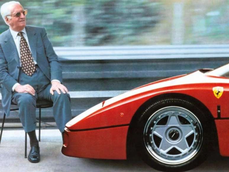 Enzo Ferrari y icónico Ferrari F40