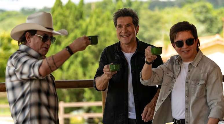 Daniel quando recebeu Chitãozinho e Xororó em sua fazenda para gravar o 'Viver Sertanejo'
