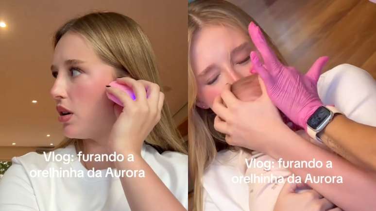 Duda Reis se empolga ao levar Aurora para furar orelha: ‘Me preparando psicologicamente’