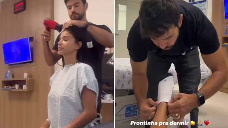 Jakelyne remains hospitalized in intensive care and receives care from the groom, Mariano: “very well cared for”