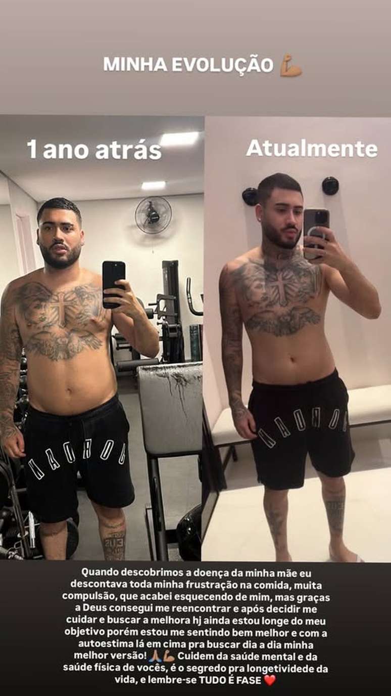 Kevinho mostra mudan&ccedil;a corporal ap&oacute;s um ano &mdash;