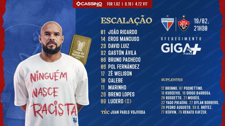 Escalação do Leão do Pici. 