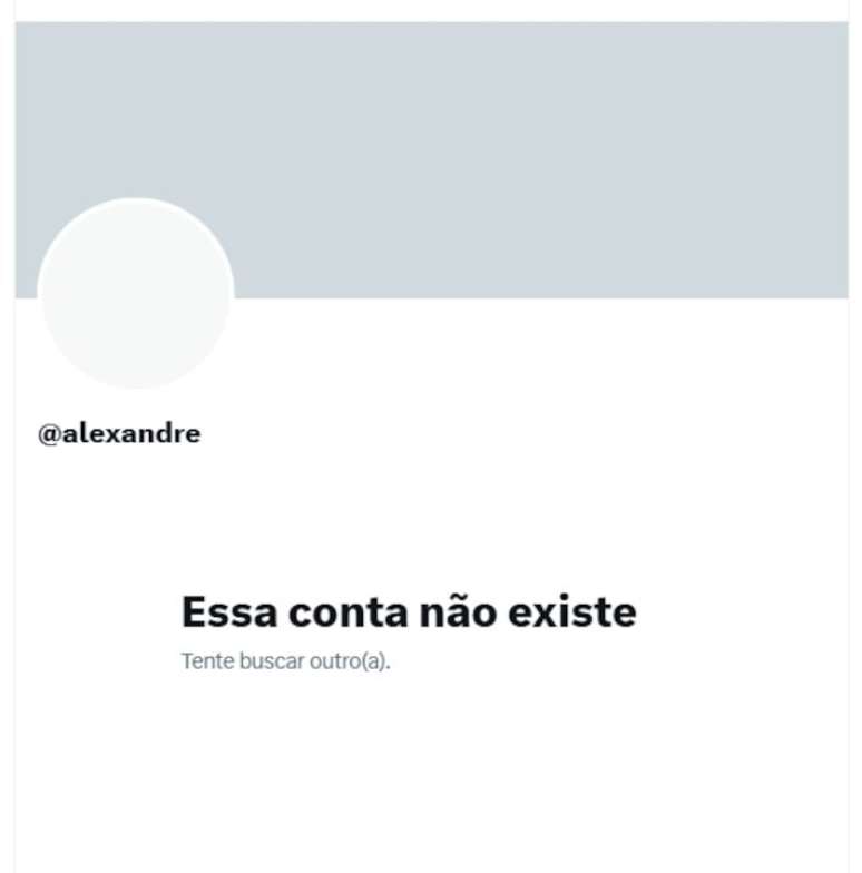 Conta do ministro Alexandre de Moraes, do STF, foi desativada no X (antigo Twitter).