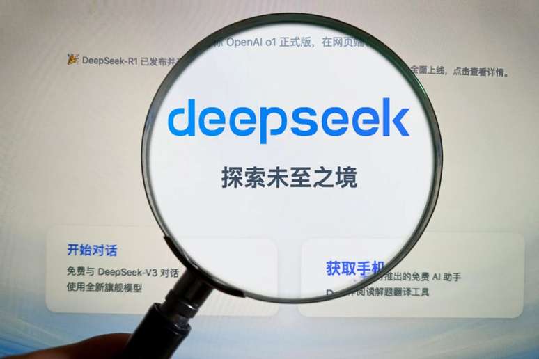 Página da inteligência artifical chinesa Deepseek