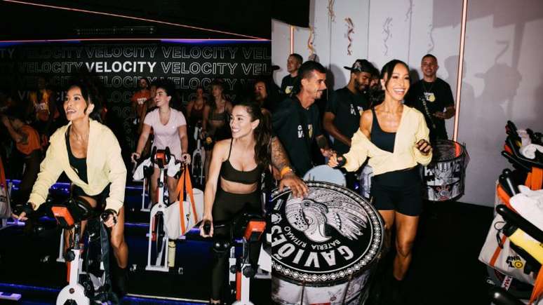 Sabrina Sato brilha em durante aula na Velocity