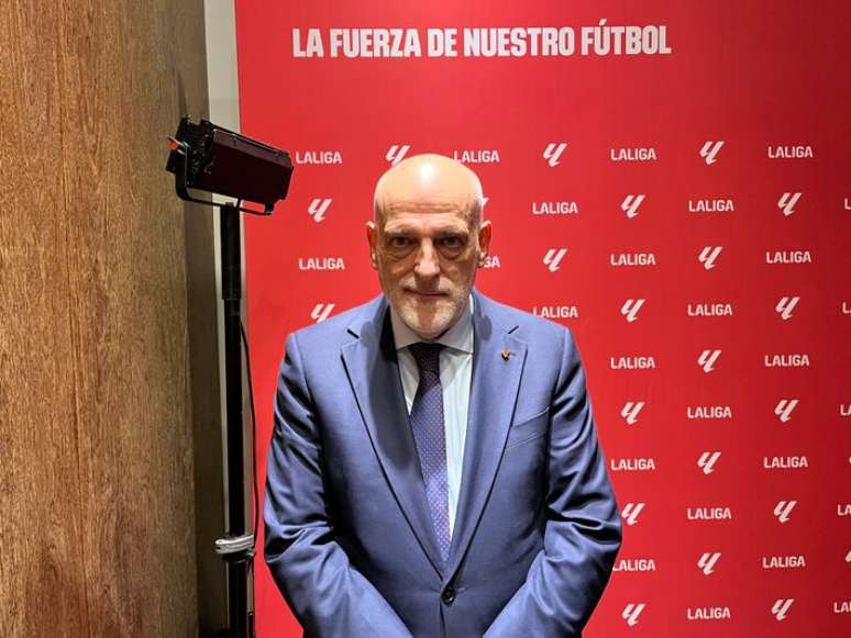 Javier Tebas, presidente da La Liga, n&atilde;o poupou cr&iacute;ticas ao Real Madrid.