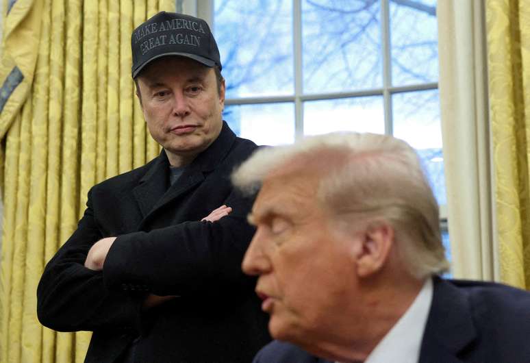 Elon Musk e Donald Trump na Casa Branca 11/2/2025 