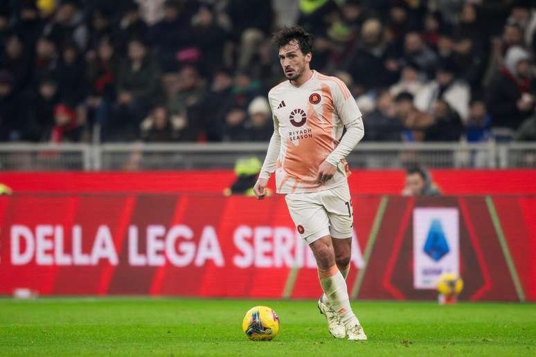 Mats Hummels (Roma) durante jogo contra o Milan, no dia 05.02.2025 