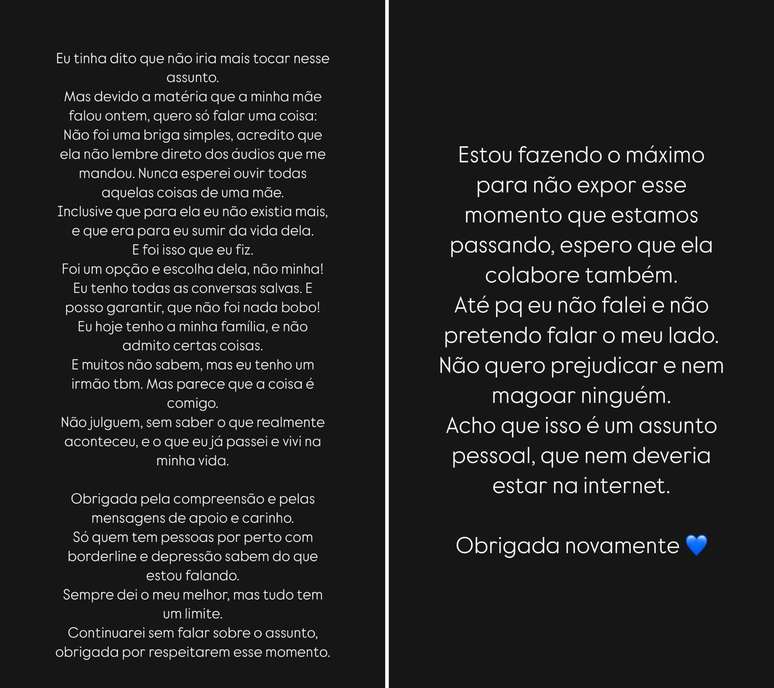 B&aacute;rbara Evans explica briga com m&atilde;e, Monique Evans - Instagram