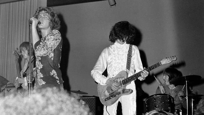 Primeiro show do Led Zeppelin (ainda como The New Yardbirds) durante show em 7 de setembro de 1968 -