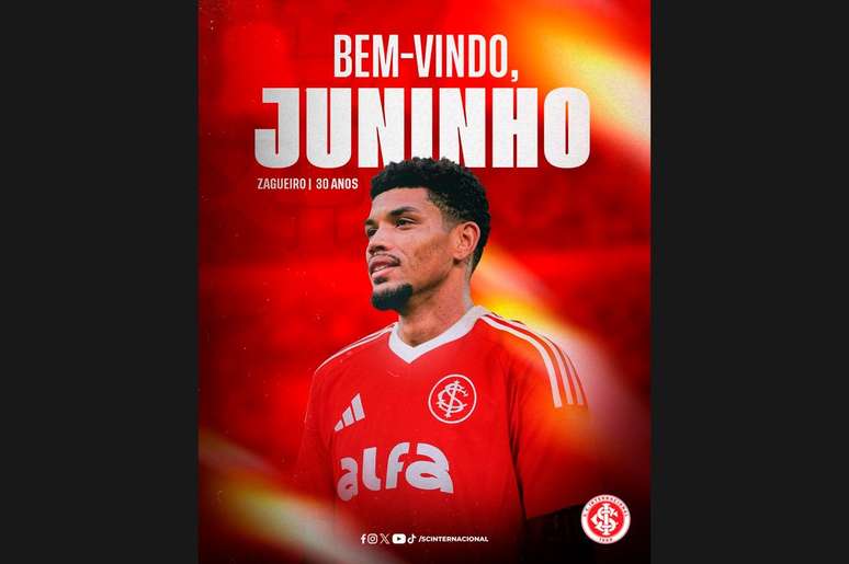 Juninho chega ao Internacional para implementar concorr&ecirc;ncia saud&aacute;vel na zaga &ndash;