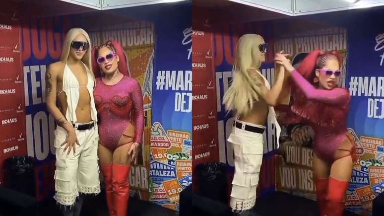 Gloria Groove compartilha momento de descontração com Pabllo Vittar