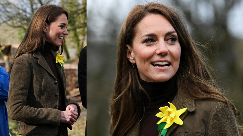 The foundations work! Kate Middleton recovers the jacket for a visit to Wales