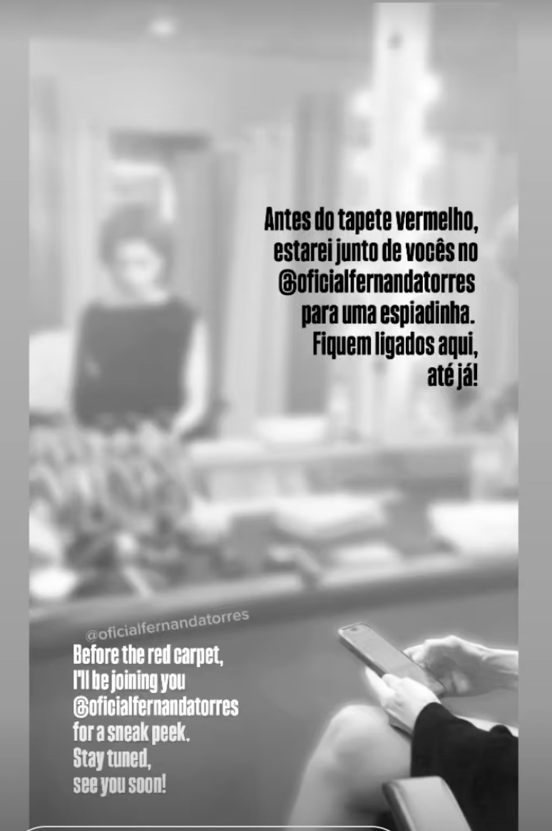 Recado de Fernanda Torres