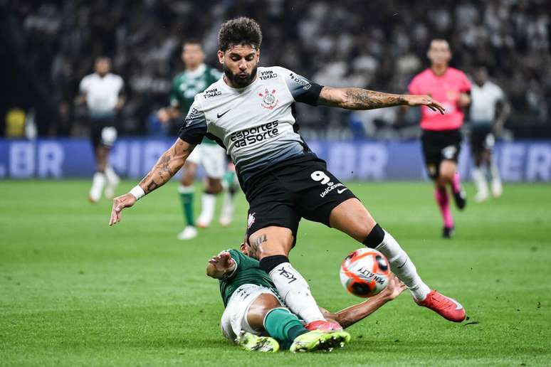 Yuri Alberto (Corinthians) durante jogo contra o Guarani, no dia 23.02.2025
