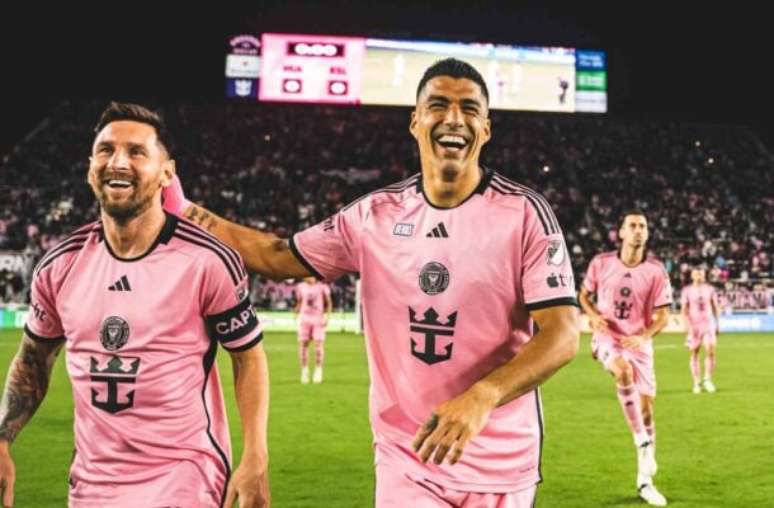 Divulga&ccedil;&atilde;o/Inter Miami - Legenda: Messi e Su&aacute;rez atuam juntos no Inter Miami