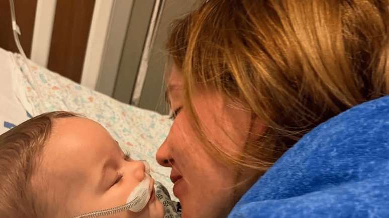 The web is sorry to see new photos of Virginia’s son in the hospital