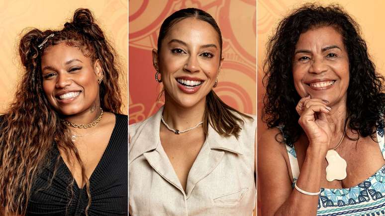 Montagem de Camilla, Renata e Vilma, sisters emparedadas da semana no BBB 25